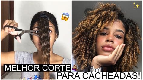 Como Cortar Cabelo Cacheado Em Casa Corte Em Camadas Suellen