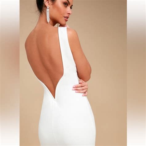 Lulus Dresses Lulus So Stunning White Backless Midi Dress Xs Poshmark