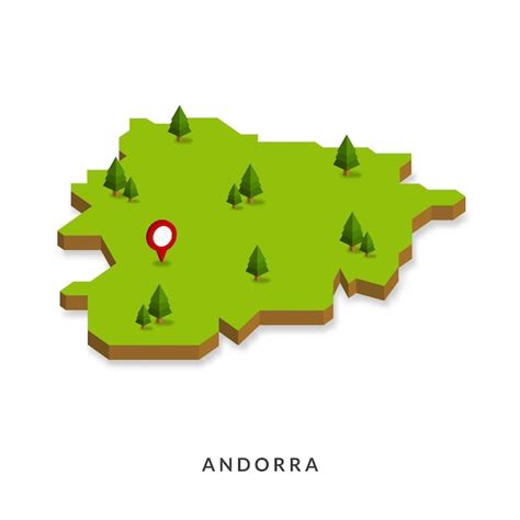 Premium Vector Isometric Map Of Andorra Simple 3d Map Vector Illustration