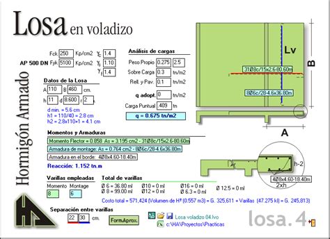 Software Para El Cálculo De Estructuras De Hormigón Armado Haefi Placas Losas