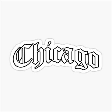 Chicago Logo Sticker By Adamshirts7 Redbubble