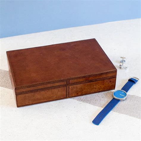 Personalised Leather Jewellery Box Large By Ginger Rose