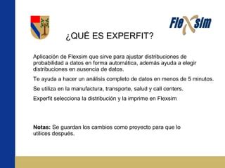 Cómo usar ExpertFit en FlexSim PPT