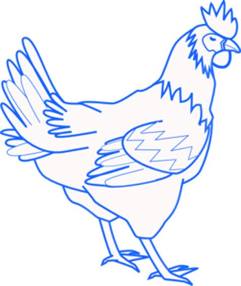 Blue Chicken Clip Art at Clker.com - vector clip art online, royalty free & public domain