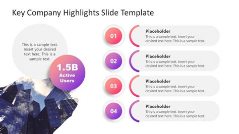 Key Company Highlights Slide Template For PowerPoint SlideModel