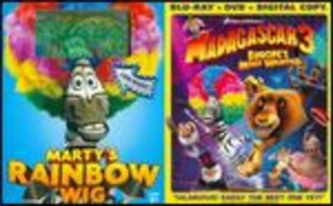 Madagascar 3 Europes Most Wanted Bluray Dvd Bonus Martys Rainbow Wig