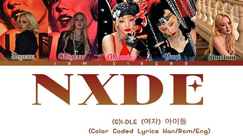 G I Dle Nxde Lyrics Nxde Color Coded Lyrics Youtube