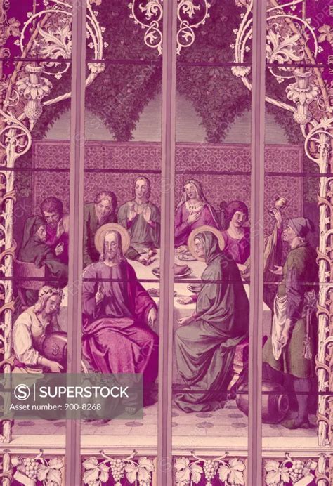 Wedding At Cana Stained Glass Window Th Century Superstock