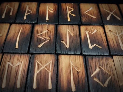 Oak Wood Rune Set Norse Elder Futhark Handmade Hand Etsy Canada Artofit