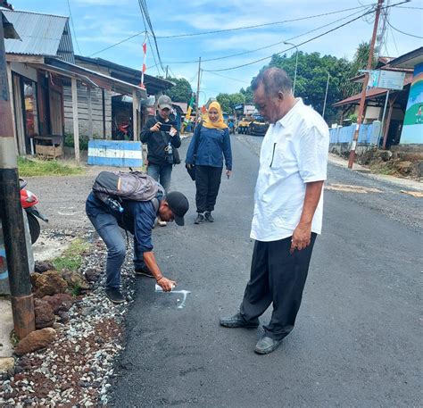 Kadis Pupr Halmahera Barat Minta Kontraktor Perhatikan Ketebalan Jalan