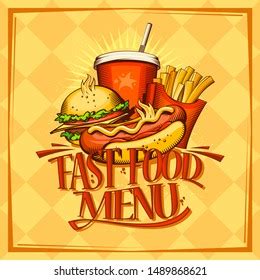 Poster Ad Fast Food Advertising Billboard Stock Vector Royalty Free