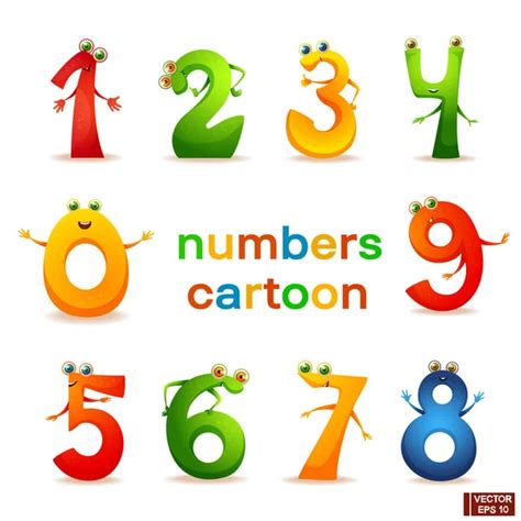 Number Eyes Cartoon Stock Vector Image By Willypd 6850530