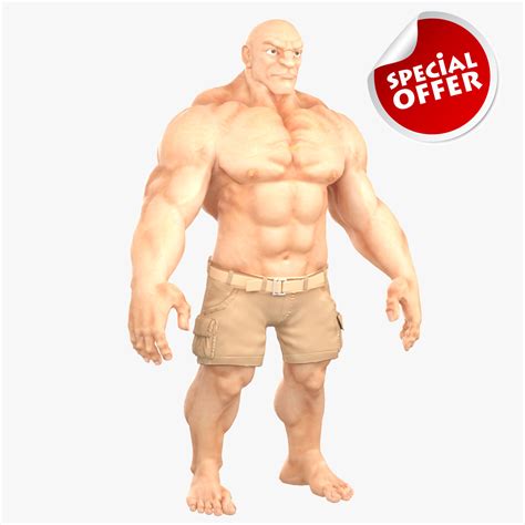 Muscular Man Zbrush Sculpt D Model Unknown Obj Ztl Free D