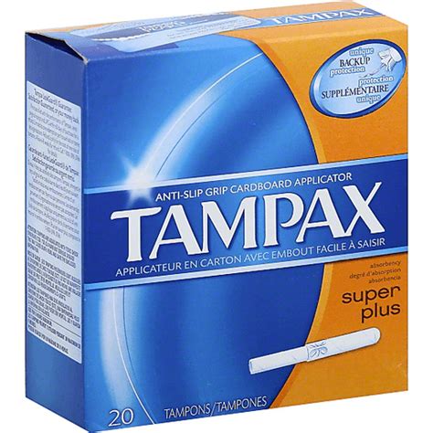 Tampax Cardboard Applicator Tampons Super Plus Absorbency Unscented