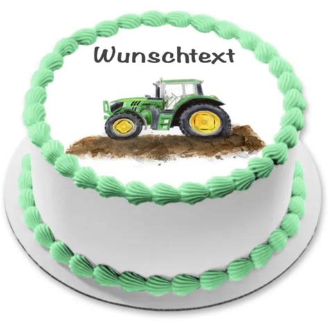 TRAKTOR ESSBAR TORTENBILD Party Deko Personalisiert Wunschtext Kinder