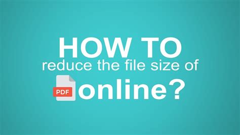 Online Method To Reduce The Size Of Pdf File Youtube