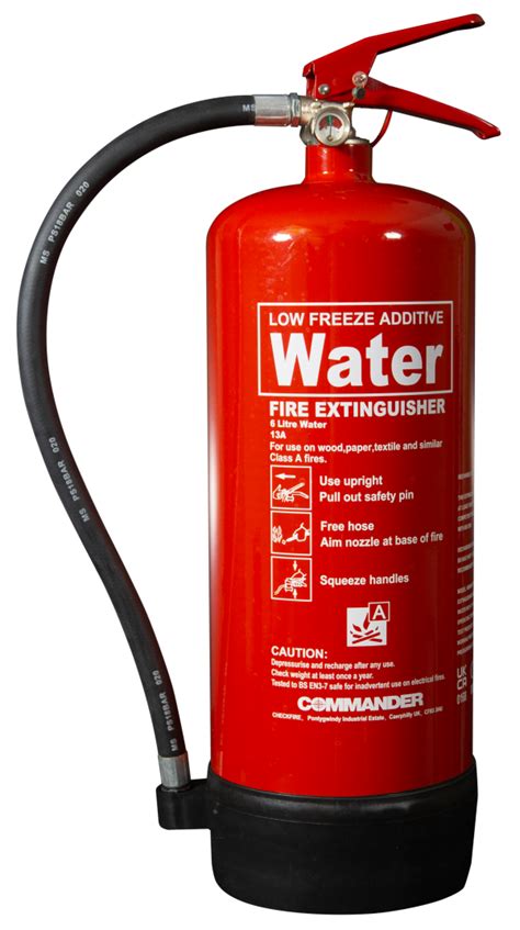 Commander 6ltr Water Pre Filled Low Freeze Additive Fire Extinguisher