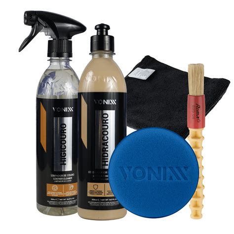 Kit Completo Limpa E Hidrata Couro Vonixx Higi Hidracouro Quick Clean