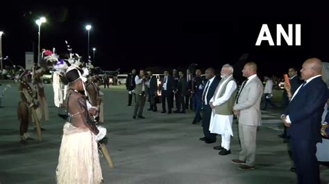 ANI On Twitter WATCH Prime Minister Narendra Modi Reaches Papua