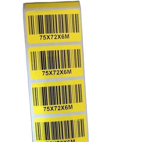 Chromo Paper Printed Barcode Label Yellow At Rs Piece In Hosur