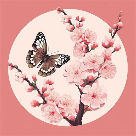 Dynamic Cherry Blossom Tattoo Flash In 2024 Blossom Tattoo Cherry