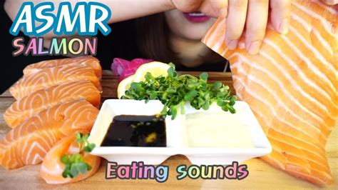 Asmr Salmon Sashimi Mukbangsoft Eatingeatingshowサーモン연어통연어 연어초밥