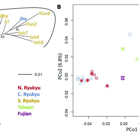 Population Genetic Structure Inferred By A The Neighbor Joining