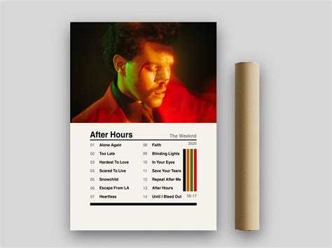 The Weeknd After Hours Album Poster The Weeknd Poster Album Cover