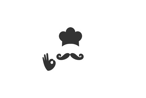 Chef Hat Mustache For Bakery Food Restaurant Logo Design Vector 5097705