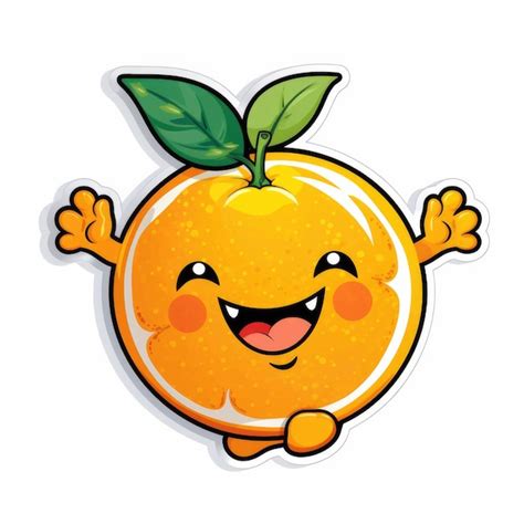 Premium Photo Cartoon Funny Fruits Happy Orange