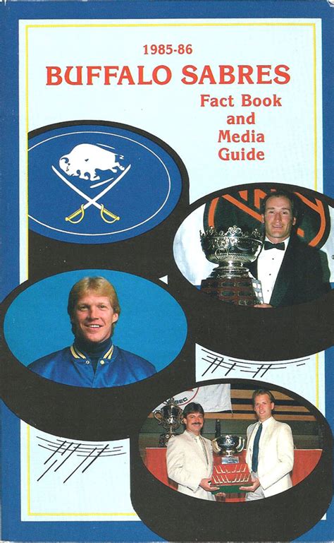 NHL Media Guide Buffalo Sabres 1985 86 SportsPaper Info