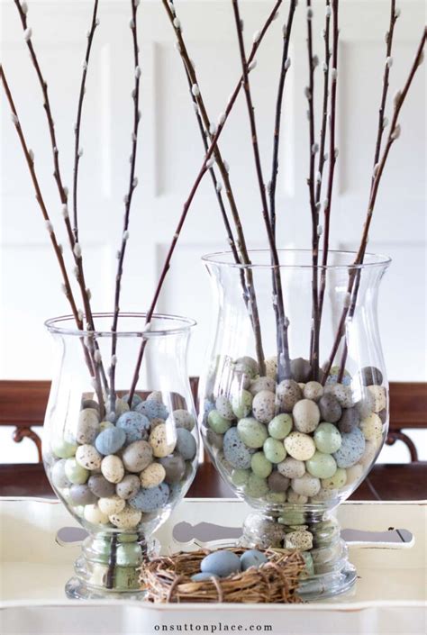Easy Spring Pussy Willow Centerpiece Idea On Sutton Place