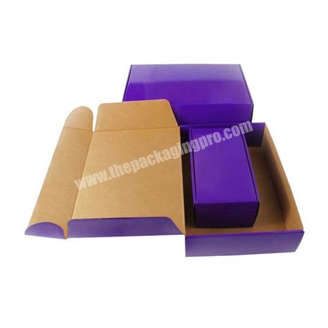 Factory High Quality Fsc Certificate Custom Printed Purple Corrugated