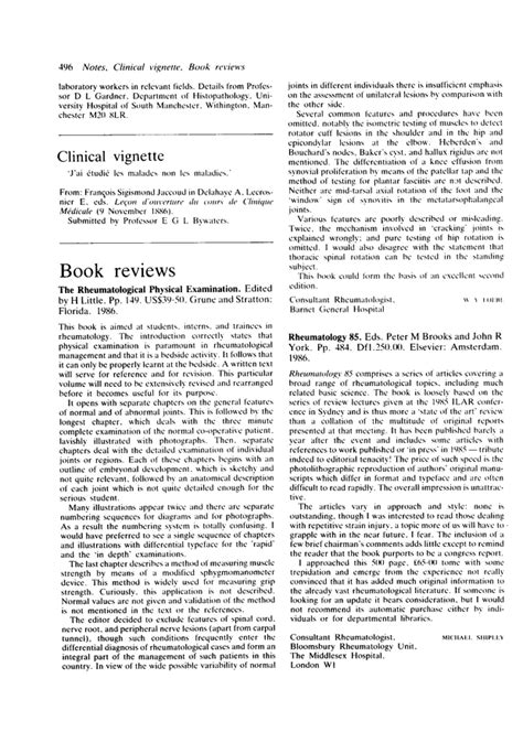 Rheumatology 85 Annals Of The Rheumatic Diseases