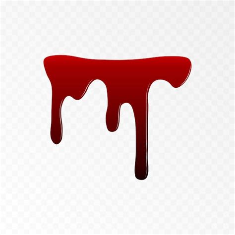 Vector Gotas De Sangre Sobre Un Fondo Transparente Aislado Gotas