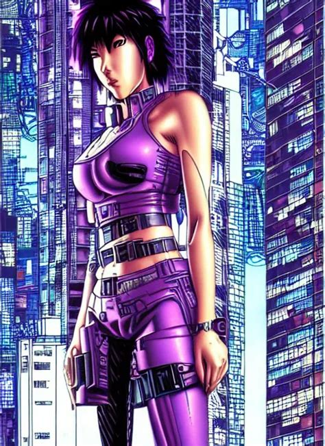 Motoko Kusanagi In Grungy Cyberpunk Megacity Stable Diffusion Openart