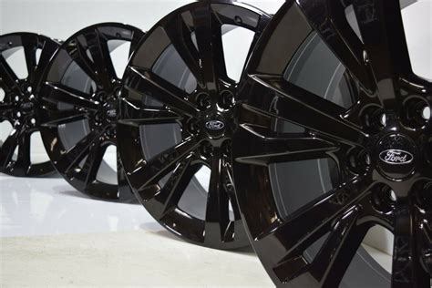 22 FORD EXPEDITION F 150 Black PLATINUM Factory OEM Wheels Rims 2021