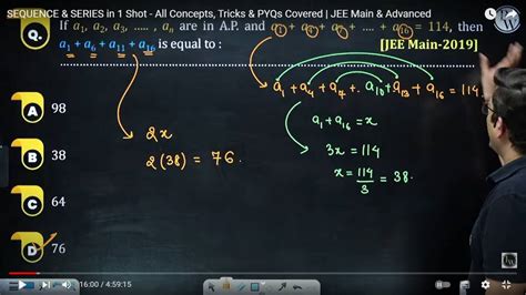 Sequence And Series In 1 Shot All Concepts Tricks And Pyqs Covered Jee