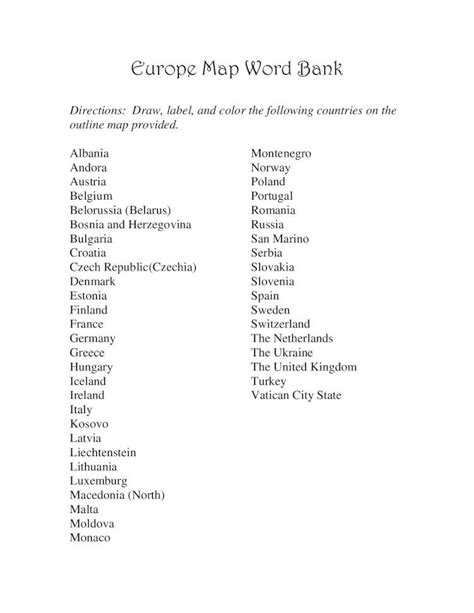 (PDF) Europe Map Word Bank€¦ · Seterra. Europe Physical Map Directions ...