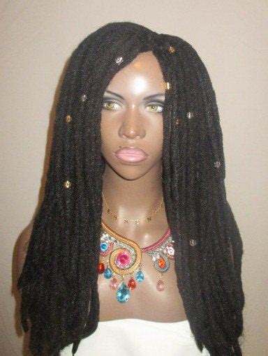 Essence Wigs Nubian Locs Wig Black W Gold Silver Cuff Bea