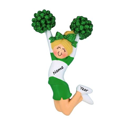 Personalized Cheerleader Ornament Cheerleader Blonde Christmas Ornament Custom Cheer