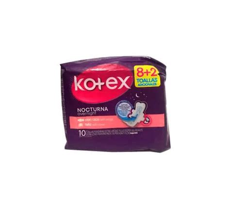 Kotex nocturna con alas x 10 Tienda online con envíos a domicilio