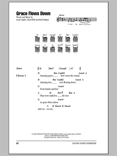 Grace Flows Down Partitions Passion Band Accords Lyrics Pour Guitare