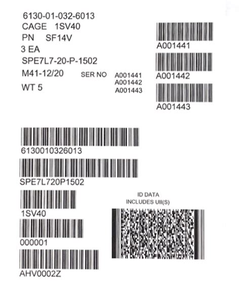 Uid Labels Iuid Labels Comply With Mil Std 130 Pre Printed