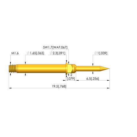 Spring Loaded Test Probe Gks A M Item Ingun