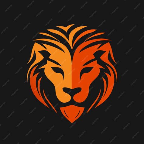 Premium Vector Minimal Lion Face Logo Vector Illustration