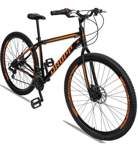 Bicicleta Aro 29 Freio Disco 21v Preto Laranja Dropp MercadoLivre