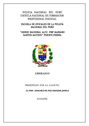 Estructura DE Trabajo Aplicativo EO PNP P O L I C I A N A C I O N A L