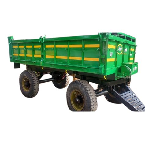 Mild Steel Wheel Hydraulic Tractor Trolley For Agriculture At Rs