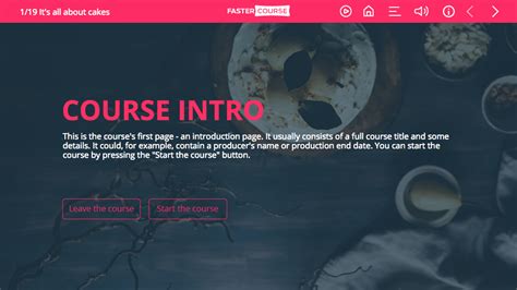 lectora template cakes - E-learning Templates - FasterCourse